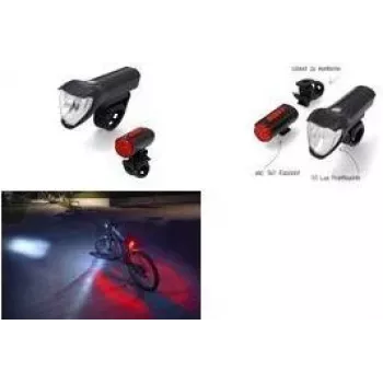 Set de iluminare LED pentru bicicletă FISCHER TWIN, lumină frontală 50/25/15 Lux, reîncărcabil USB, omologat StVZO 50428