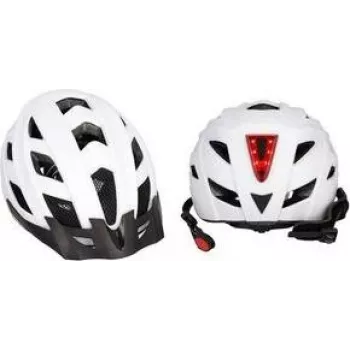 Cască de bicicletă FISCHER Urban Plus Atlanta S/M, carcasă din policarbonat cu căptușeală EPS, lumină spate LED, plasă anti-insecte, vizieră 720031