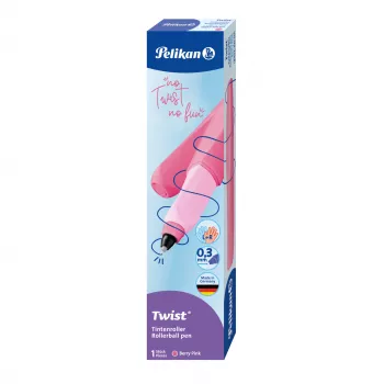 Roller Pelikan Twist Berry Pink, ergonomic, pentru dreptaci și stângaci 300010121