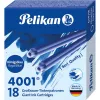 Cartușe de cerneală standard de capacitate mare Pelikan 4001 GTP/18, albastru regal, pachet de 18 300735
