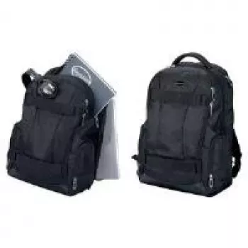 Rucsac pentru laptop LIGHTPAK Fanactic 20L din poliester cu compartiment lateral căptușit cu fermoar, spate și bretele căptușite, multiple buzunare, negru 24603