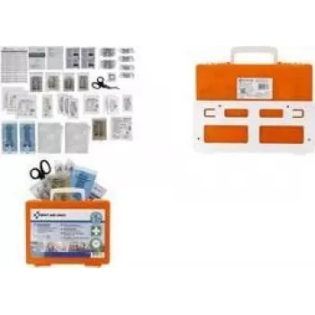 Trusă de prim ajutor FIRST AID ONLY DIN 13157, portocalie, IP54, ABS, montare pe perete P-51002 00