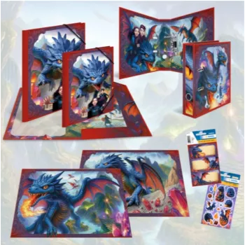 Mapă de colț cu elastic HERMA Dragon A3, carton, cu 3 clape interioare 20143