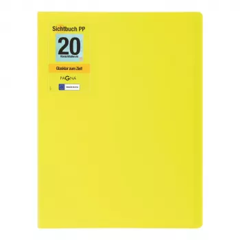 Mapă de prezentare școlară PAGNA A4, 20 folii, verde lime 21012-17
