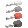 Papuc terminal dublu Klauke 87313, 2 x 0,75 mm², gri