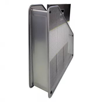 HELIT H2518000 Mesh Magazine File DIN A4 Wire Metal Silver Powder-Coated, 1 Piece