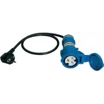 Adaptor de măsurare Benning ștecher Schuko la priză CEE caravană 16 A 3 poli albastru (044143)