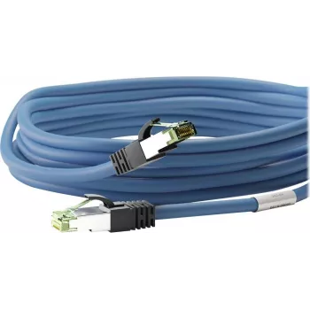 Cablu patch Wentronic Goobay CAT 8.1, S/FTP (PiMF), albastru, 5 m, LSZH, cupru, 24 AWG 45662