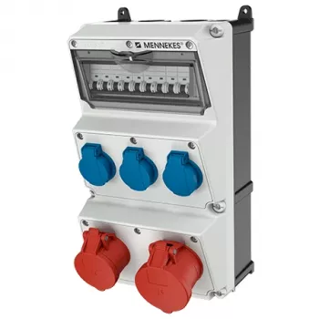 Combinație de prize de perete MENNEKES AMAXX 930011, 63 A, IP44, gri