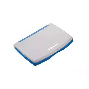 Tampon de ștampilă Pelikan în carcasă din plastic, albastru/gri, 110 x 70 mm 337709