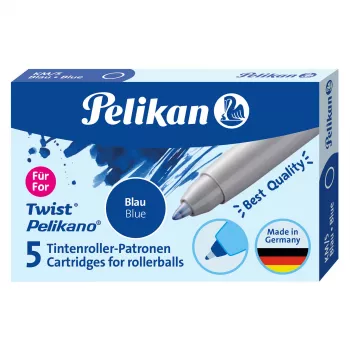 Cartușe de cerneală pentru roller Pelikan pachet de 5 albastru (824705)