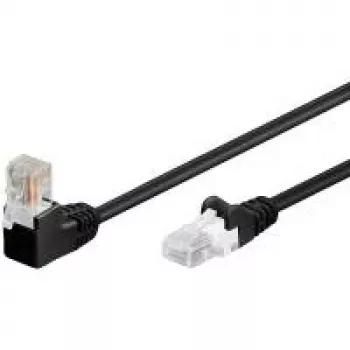 Cablu patch de rețea Wentronic 94173 Cat5e U/UTP RJ-45, 0,5 m, negru