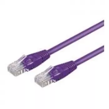 Cablu patch de rețea Wentronic 7m CAT5e UTP, RJ45 tată la tată, contacte aurite, violet 95246