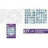 Litere de călcat ROTH pentru con de școală din material textil DIY, alb, alfabet A-Z, foaie 150 x 210 mm, 1 foaie 658116