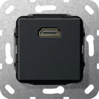 Modul de inserție HDMI Gira System 55, 1 post, HDMI Type-A mamă la mamă, negru 566910