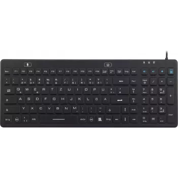 Tastatură industrială USB Renkforce IP68 neagră, protejată la stropire, etanșă la praf (iM-IKB106-BK)