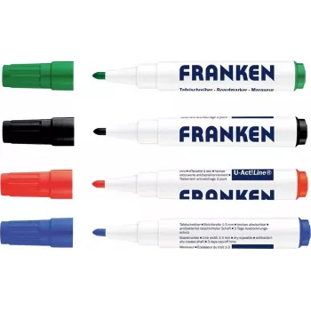 Marker pentru whiteboard FRANKEN U-ACT! Line, vârf rotund, 3 mm, culori asortate, 1 bucată Z1999