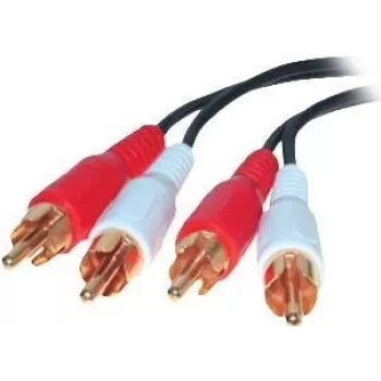 Cablu audio SHIVERPEAKS 2 x RCA tată la 2 x RCA tată, 0,5 m, aurit, negru BS40501