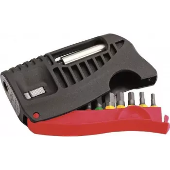 Set de biți pentru șurubelniță Cimco 114594, 10 piese, cu biți Phillips, Pozidriv, plat și Torx