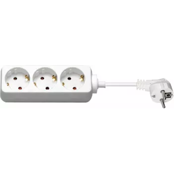 Prelungitor Wentronic Goobay cu 3 prize Schuko, cablu 3 m, alb 51075