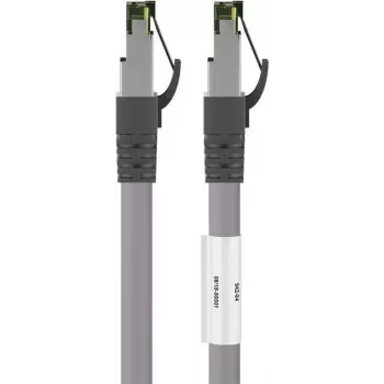 Cablu patch Wentronic Goobay CAT 8.1, S/FTP (PiMF), gri, 20 m - LSZH fără halogen, cupru AWG 24 (55143)