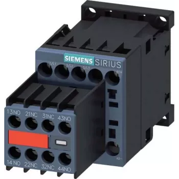 Contactor de putere SIEMENS SIRIUS 3RT2 5,5 kW 400 V 12 A 24 V DC 2NO+2NC borne cu șurub 3RT20171BB443MA0