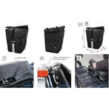 Geantă de bicicletă impermeabilă FISCHER PLUS Emendo cu cusături sudate și fixare sigură 115808