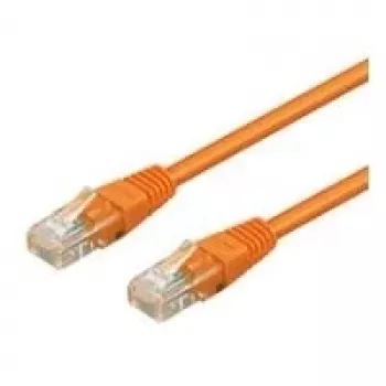 Cablu patch Wentronic Goobay CAT 5e U/UTP portocaliu 0,25m CCA 95201