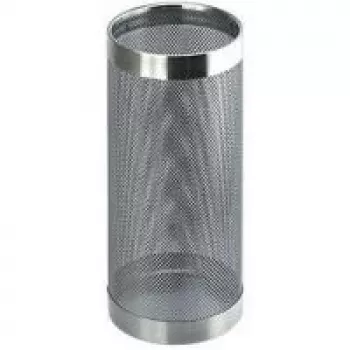 HELIT H2515500 Metal Umbrella Stand, Perforated Design, Chrome, Round, Diameter 240 mm, Height 490 mm