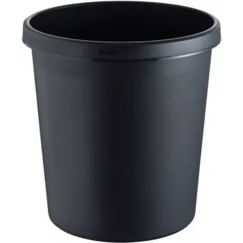 Coș de gunoi rotund din plastic helit H6105895 18L negru 31x32cm