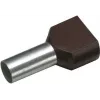 Manșon dublu pentru capăt de fir Cimco 1,5 mm², 8 mm, parțial izolat, negru, 18 2470, 100 buc.