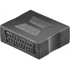 Adaptor SCART Wentronic Goobay, SCART mamă la SCART mamă, 21 pini, negru 50771