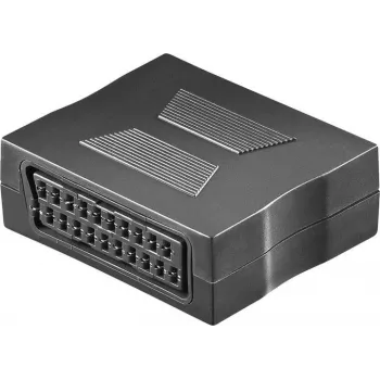 Adaptor SCART Wentronic Goobay, SCART mamă la SCART mamă, 21 pini, negru 50771
