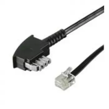 Cablu telefonic Wentronic Goobay TAE-N la RJ11/RJ14, 3 m, negru 50951