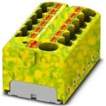 Bloc de distribuție Phoenix Contact PTFIX 10/12X4-GNYE, push-in, 10 mm², verde/galben 1153438