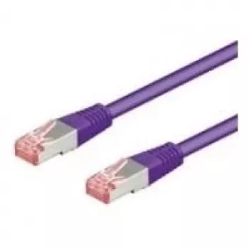 Cablu patch Wentronic Goobay CAT 6, S/FTP (PiMF), violet, 15 m - LSZH fără halogen, cupru 93538