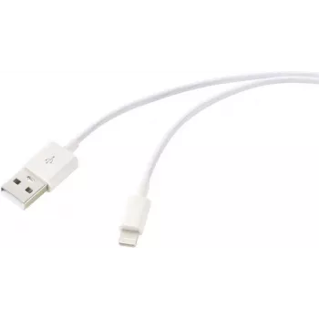 Cablu Renkforce USB 2.0 USB-A la Apple Lightning 1m alb mat RF-5724084