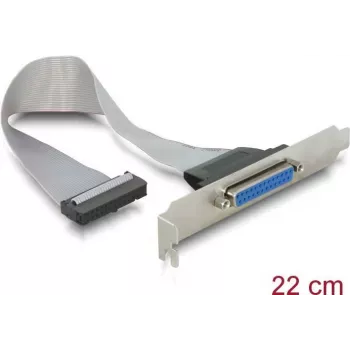 Suport de slot Delock 1 x port paralel DB25 mamă la 26 pini IDC - 25 cm 84300
