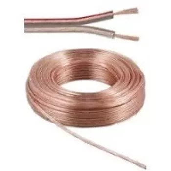 Cablu de difuzor Wentronic Goobay, transparent CU, rolă 10 m, 2 x 2,5 mm² 15130