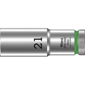 Cheie tubulară hexagonală Wera 05004561001 Zyklop 8790 HMC 1/2 inch cu antrenor 21 mm și mâner striat
