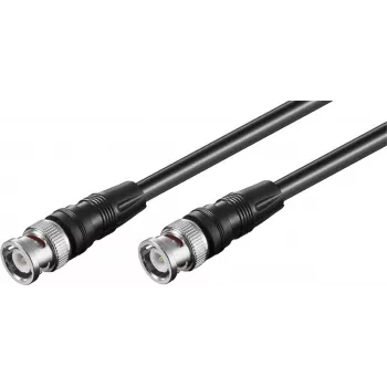 Cablu de conectare BNC Wentronic Goobay, negru, 2 m - BNC tată la BNC tată (50086)