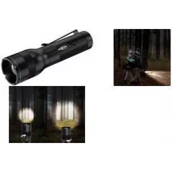 Lanternă LED ANSMANN Adventure TA500BF, neagră cu clemă de centură, 470 lumeni, focalizabilă, IPX4 1600-0762
