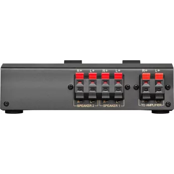 Comutator pentru boxe Wentronic Goobay, negru - conectează până la 2 perechi de boxe (60928)