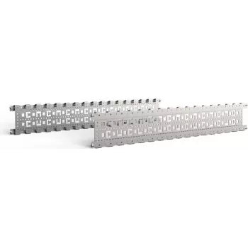 SCHROFF 23130084 19 inch Rack Mounting Kit - Steel, Zinc-Plated, 2 Brackets, 4 Screws M4x10, 4 Nuts M4, 4 Washers, 4 Plastic Washers
