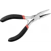 Clește cu vârfuri lungi Wentronic plat-rotund 125 mm cu fălci dințate (25 mm)