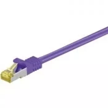 Cablu de rețea patch Wentronic Cat.7 S/FTP, RJ45 la RJ45, 0,25 m, contacte aurite, 10 Gbps, 600 MHz 91573