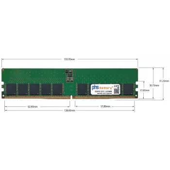 Modul de memorie RAM PHS-memory 48 GB DDR5 ECC UDIMM 5600MHz PC5-44800E pentru ASRock B850M-X WiFi (SP571201)