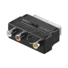 Adaptor Wentronic AVK 196 SCART la 3x RCA + S-Video, tată la mamă, negru 50123