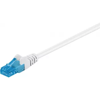 Cablu patch WENTRONIC Goobay CAT 6a, U/UTP, alb, 1,5 m - LSZH fără halogen, cupru (59825)