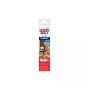 Bandă de etanșare pentru ușă tesa Moll COMFORT, maro, 40 mm x 1 m, aluminiu autoadeziv